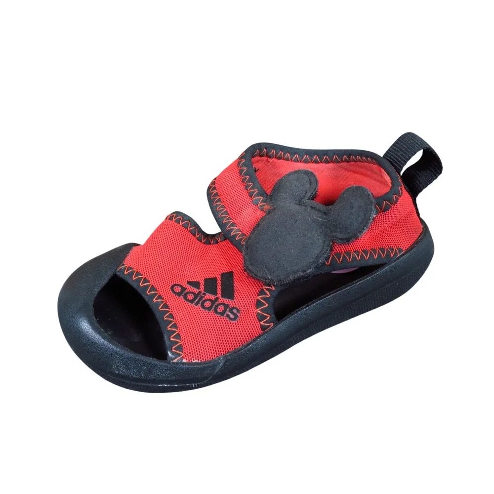 Adidas AltaVenture Mickey Infant Water Shoes Size 5.5K Swim Beach Red Black